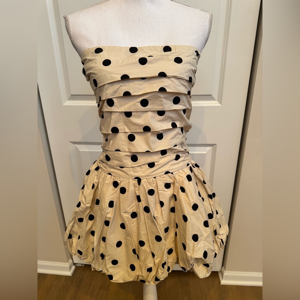 NWT Sofie The Label - Strapless Polka Dot Bubble Skirt Dress (medium) - Picture 2 of 6